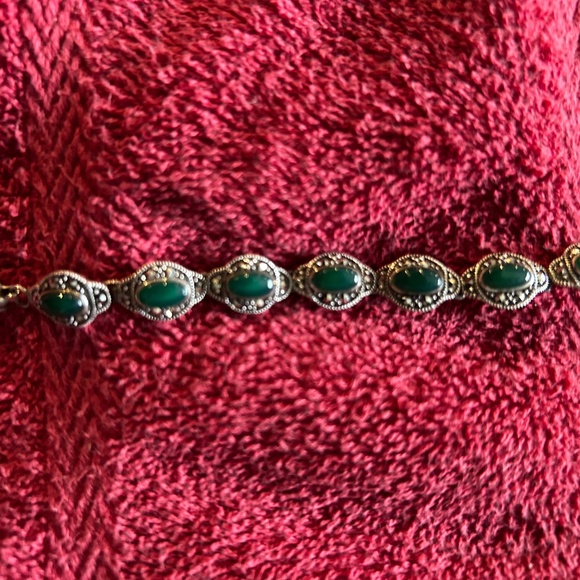 Marcassite and Emeraude ON SALE - Picture 2 of 3